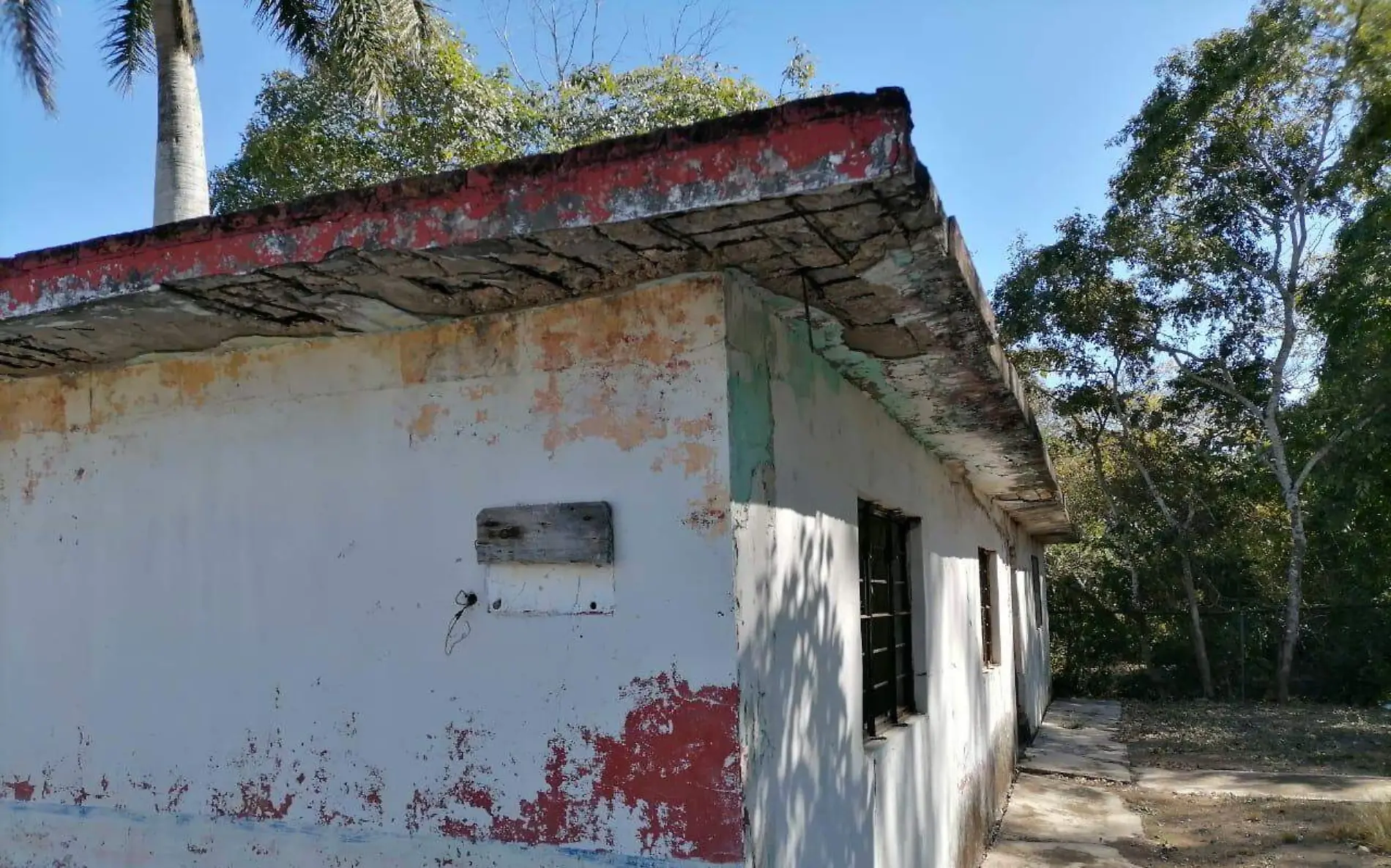 A pedazos se cae aula escolar del ejido San Carlitos Miguel Díaz (3)